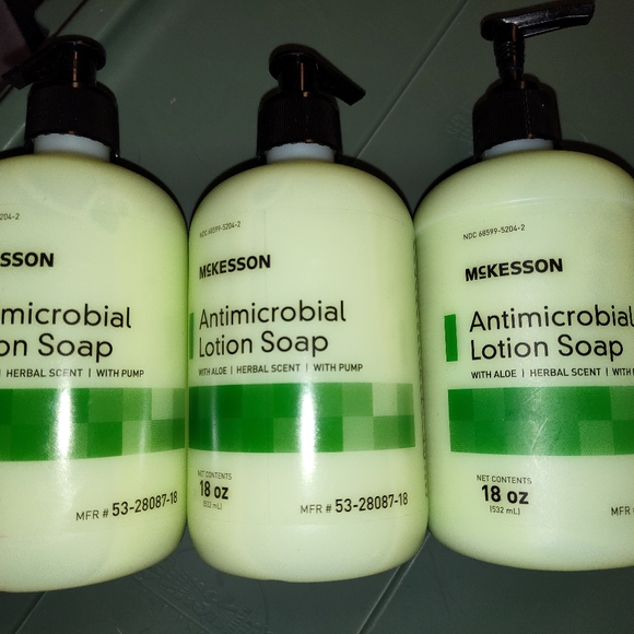 NEW! 3- McKesson Antimicrobial Lotion Soap (18oz ea) - Picture 2 of 7